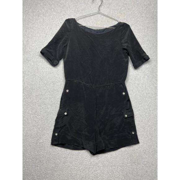 rag & bone Pants - RAG & BONE 100% Silk Romper Shorts Cuffed Womens 6 Minimalist Simple Modern